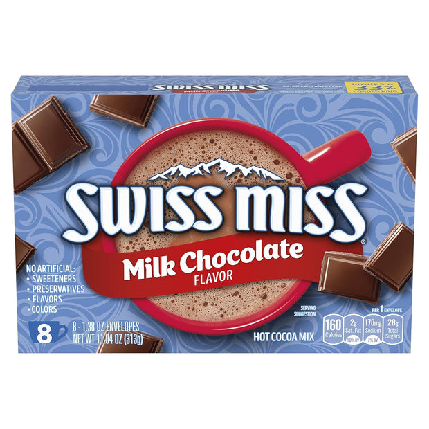 SWISS MISS Milk Chocolate Flavored Hot Cocoa Mix, 38.27 OZ Square Canister