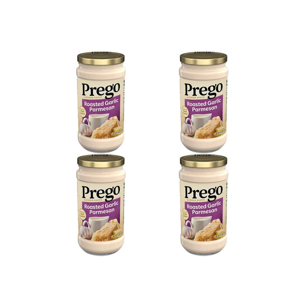 Prego Alfredo Pasta Sauce with Roasted Garlic and Parmesan Cheese, 14.5 oz Jar