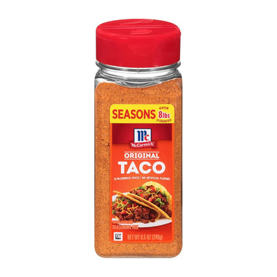 McCormick Taco Seasoning Mix, Original, No MSG Added, No Dairy Ingredients, No Artificial Flavors, For Tacos, Nachos, Fajitas and More, 8.5 oz