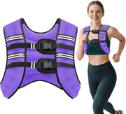 Weighted Vest for Woman Men, 6lb/8lb/12lb/16lb/20lb/30lb Weight Vest with Reflective Stripe, Weight Vests Adjustable for Walking, Weight Loss, Training, Running