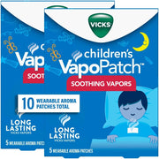 Vicks Children's VapoPatch, Wearable Mess-Free Aroma Patch, Soothing & Comforting Non-Medicated Vicks Vapors, For Children Ages 6+, 5ct - Pack of 2