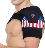 Shoulder Brace - Support & Injury Prevention Brace- Joint Pain Releaser- Shoulder Compression Wrap Strap - Adjustable Injury Accessories for Shoulders - Premium Quality Strap by FIGHTECH (Pink, L-XL)