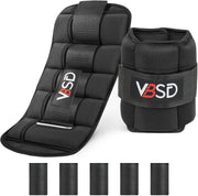VBSD Adjustable Ankle Weights for Women Men, 1 Pair 2 4 5 6 8 10 lb Leg Weight Straps, Weighted Ankle Weights Set for Gym, Fitness, Yoga, Jogging, Walking, Aerobics, Physical Therapy