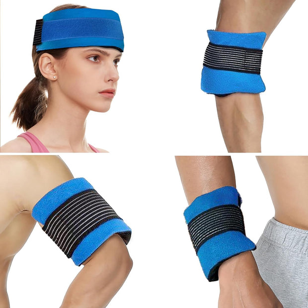 Soft Ice Packs Reusable Gel Pack 2, Hot and Cold Gel Ice Packs for Injuries, Headaches, Joint Pain Relief, Comfort Ice Pack Flexible Therapy on Neck, Ankle, Knee, Leg, Shoulder, Elbow, Wrist, Feet