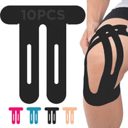OK TAPE Nylon Kinesiology Tape for Knee, 10 Pcs Stretchable on Four Sides Precut Strips, Athletic Tape for Knee Support & Stability,Breathable and Hypoallergenic, Beige