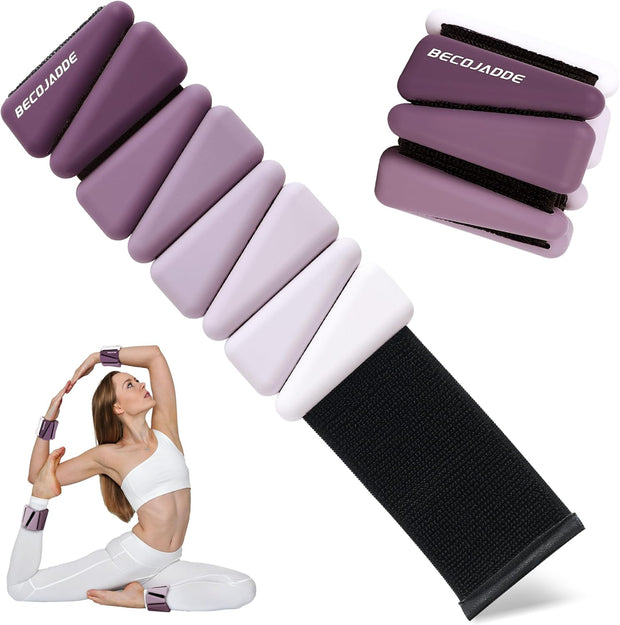 Wrist Weights for Women At Home Ankle Weights Set of 2 (1 lb /2 Lbs Each) Adjustable Weighted Wristbands Arm Leg Weights for Women Men Suitable for Walking Swimming Running Pilates Yoga Gym