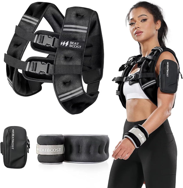 Weighted Vest Woman 5 12 15 20 25 30 lb Weight Vest with Ironsand for Walking Strength Training Running Workout