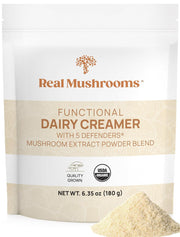 Real Mushrooms Organic Hot Chocolate Mix with Reishi, Turkey Tail, Chaga, Shiitake, Maitake – Cacao Powder Organic Mushroom– 5 Defenders Mushroom Cacao Powder, Vegan, Gluten-Free, 15 Servings
