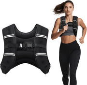 Weighted Vest for Woman Men, 6lb/8lb/12lb/16lb/20lb/30lb Weight Vest with Reflective Stripe, Weight Vests Adjustable for Walking, Weight Loss, Training, Running