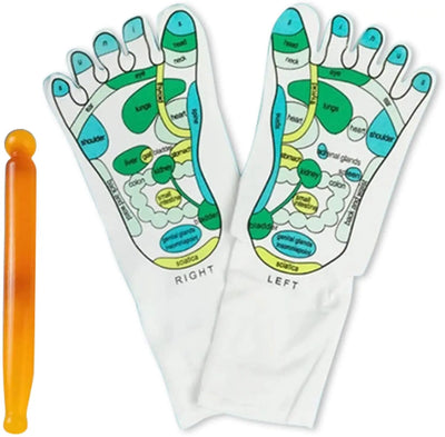 Foot Acupuncture Point Massage Socks Acupressure Reflexology Anti Slip Breathable Foot Massage Socks for Fitness Sports Training