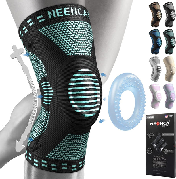 NEENCA Professional Knee Brace for Pain Relief, Medical Knee Support with Patella Pad & Side Stabilizers, Compression Knee Sleeve for Meniscus Tear, ACL, Joint Pain, Runner, Workout - FSA/HSA Eligible