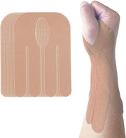 Kinesiology Tape for Wrist Precut, 12pc Waterproof & Breathable Bowling Wrist Tapes, Hypoallergenic Latex-Free Elastic Athletic Tape for Carpal Tunnel, Sports Joints Muscle Support.(Mix)