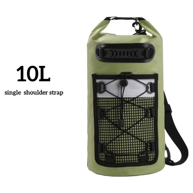 Swimming PVC Pack Dry Bag Backpack for Women Men 10L 20L Waterproof Shoulder Kayak Trekking Drifting Rafting Surfing Boating Bag