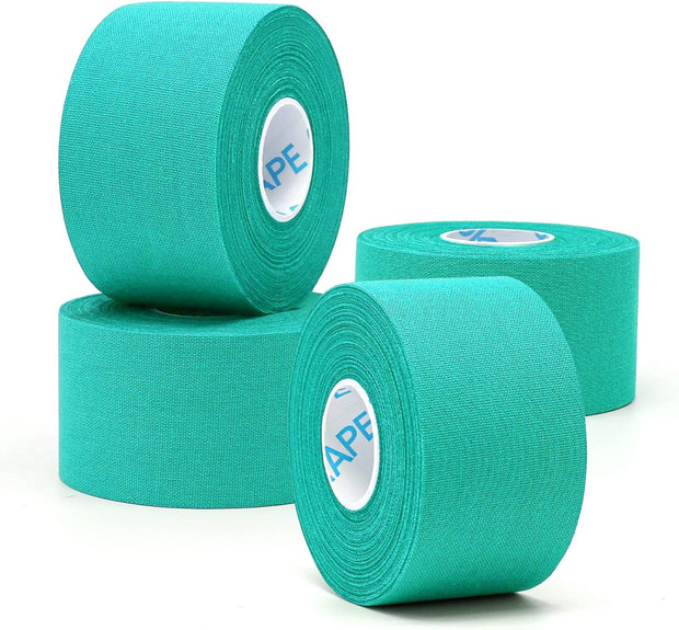 OK TAPE 4 Rolls Athletic Tape, Sports Tape for Injuries, Rigid, Easy Tear Medical Tape, Wrist Tape, No Sticky Residue | Secure Ankle, Finger, Knee- 1.5inch x 15yards (Purple)