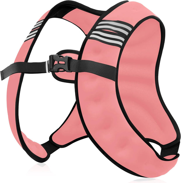 Weighted Vest Men or Women - 5/10/15/20/25/30lbs Weights with Reflective Stripe, Weighted Vest for Workout Equipment for Strength Training Running - Walking Weight Loss