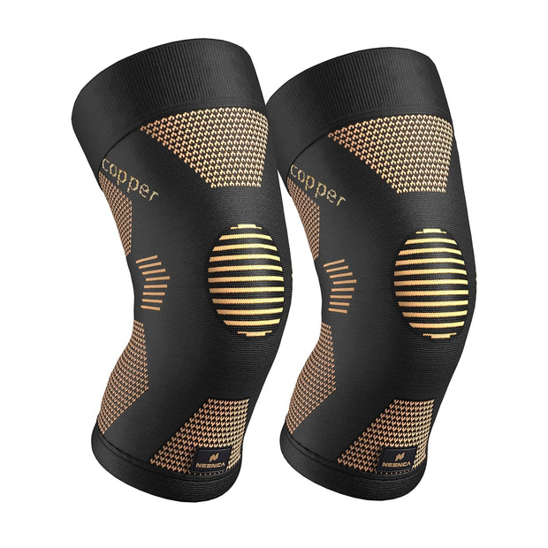 NEENCA Copper Knee Brace for Women and Men, Knee Compression Sleeve for Knee Pain, Arthritis, ACL, Meniscus Tear, Joint Pain Relief, Knee Support for Running, Working Out, Fitness,Weightlifting-Single