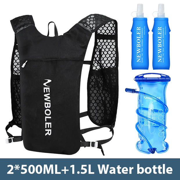 NEWBOLER Breathable Hydration Vest Trail Running Backpacks Lightweight Cycling Run Jogging Marathon Backpack Riding Climbing Bag