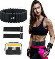 Silicone Adjustable Weighted Belt for Men & Women – DIY Weighted Walking & Exercise Belt with Removable Weights – Gym, Strength Training, Yoga, Hiking – Free Weight Adjustment for Wrist & Ankle