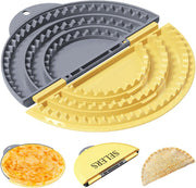 Tortilla Sealer,SELERS,Tacos tortilla crimper Maker Large,Removable & Adjustable 4"-6''-8" Crust,For Burritos,Pasties,Tortilla,Dumplings,Sandwich,Grey Yellow