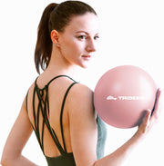 Trideer Pilates Ball 9 Inch, Small Exercise Ball with Exercise Guide for Yoga, Core Training, Physical Therapy, Balance, Stability, Stretching