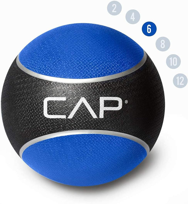 WF Athletic Supply Medicine & Exercise Ball - Durable Rubber & Consistent Weight Distribution; Comfort Textured Grip for Strength, Balance & Core Training, Multiple Choices Available