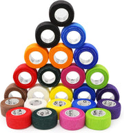 OK TAPE Self Adherent Cohesive Bandages Wrap - 12Packs, 2" x 5 Yards, Non-Woven Self Adhesive Bandage Wrap for Thumb, Finger, Wrist, Ankle, Vet Wrap Bandages Tape (Mixed Colors)