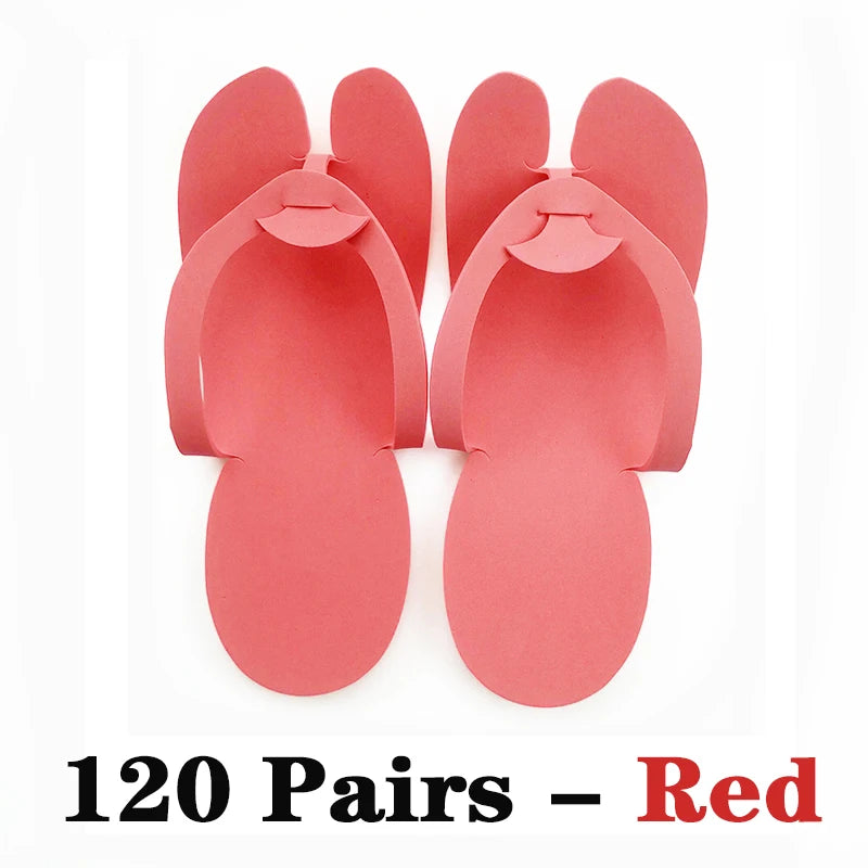 120Pairs Disposable nail art slippers beauty salon 2.5mm EVA foam hotel travel slippers