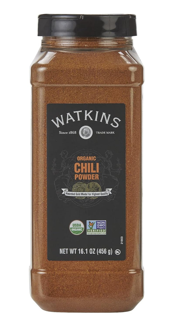 Watkins Gourmet Spice, Organic Chili Powder, Bulk Food Service Size, 16.1 oz (Pack of 1)