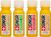 +GNGR Immunity Booster Organic Ginger and Turmeric Shot - Cold Pressed Ginger Shots with Turmeric, Cayenne Pepper, Orange, Lemon for All Natural Immune & Digestive Support (2 Oz, Pack of 12)