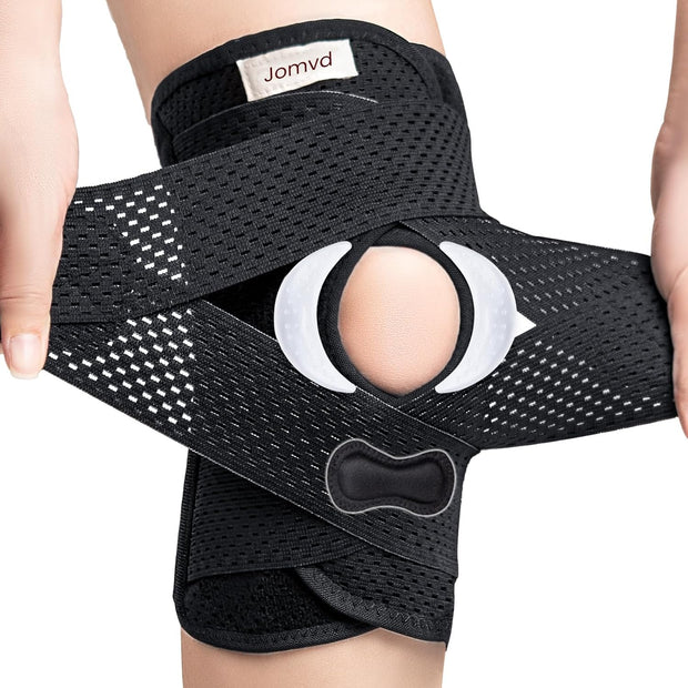 Knee Brace for Meniscus Tear, Knee Pain, Adjustable Breathable Knee Support with Side Stabilizers for Knee Pain Arthritis Recovery Joint Support, Women and Men