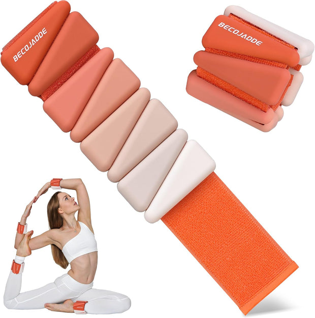 Wrist Weights for Women At Home Ankle Weights Set of 2 (1 lb /2 Lbs Each) Adjustable Weighted Wristbands Arm Leg Weights for Women Men Suitable for Walking Swimming Running Pilates Yoga Gym