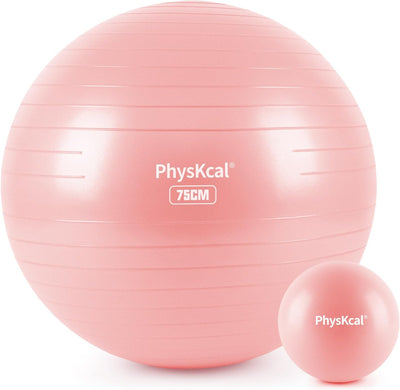Yoga Ball for Exercise, Pilates Set, 4 Sizes Fitness Ball for Workout, Birthing, Pregnancy, Physical Therapy- Pump Included