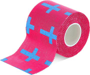 TrelaCo 1 Pcs Wrist Tape Baseball Cross Athletic 2in x 23ft Cotton Cross Wrist Tape Serrated Edges for Fingers Ankles Injury Wrap, Football Baseball Hockey Soccer (White)