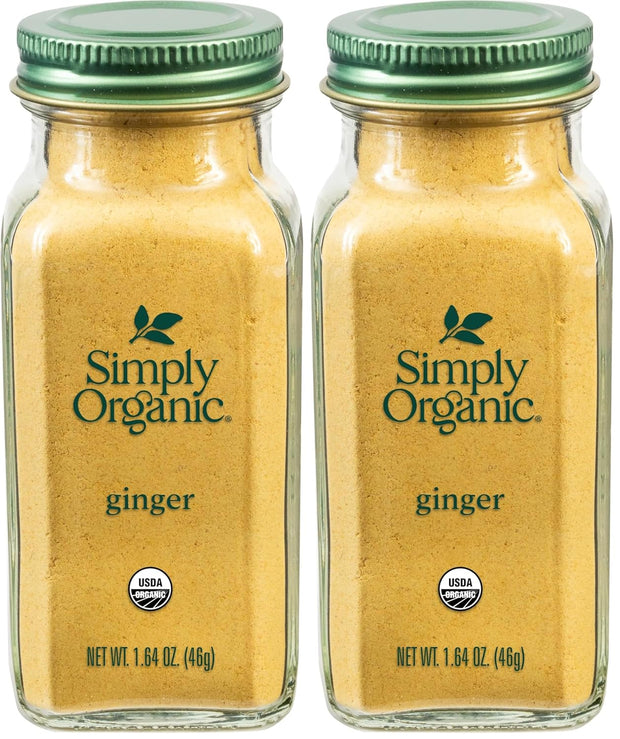 Simply Organic Ground Ginger Root, 1.64 Ounce, Non ETO, Non Irradiated, Non GMO, Complements Both Sweet & Savory Dishes