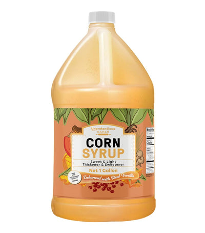 Unpretentious Corn Syrup, 1 Gallon Jug, Light Syrup with Real Vanilla, Gluten Free, Natural, Sugar Substitute, Jug with Twist Off Cap