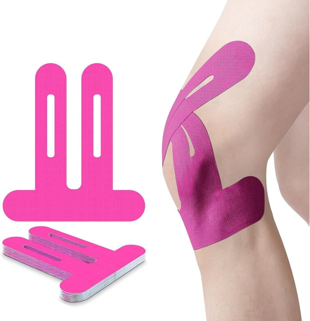 Precut Kinesiology Knee Tape Hypoallergenic Athletic for Knee Pain Knee Tape for Knee Pain Relief Pre Cut Knee Support & Stability, Pain Relief – Breathable