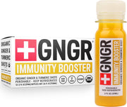 +GNGR Immunity Booster Organic Ginger and Turmeric Shot - Cold Pressed Ginger Shots with Turmeric, Cayenne Pepper, Orange, Lemon for All Natural Immune & Digestive Support (2 Oz, Pack of 12)