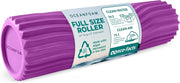 Oceanfoam Tidal Roller - Natural - Muscle Massage Foam Roller for Back Pain & Stretching - Firm and Ergonomic Wide Wave Textured - Yoga, Athletics, & Wellness - Full Size, 20" x 5"