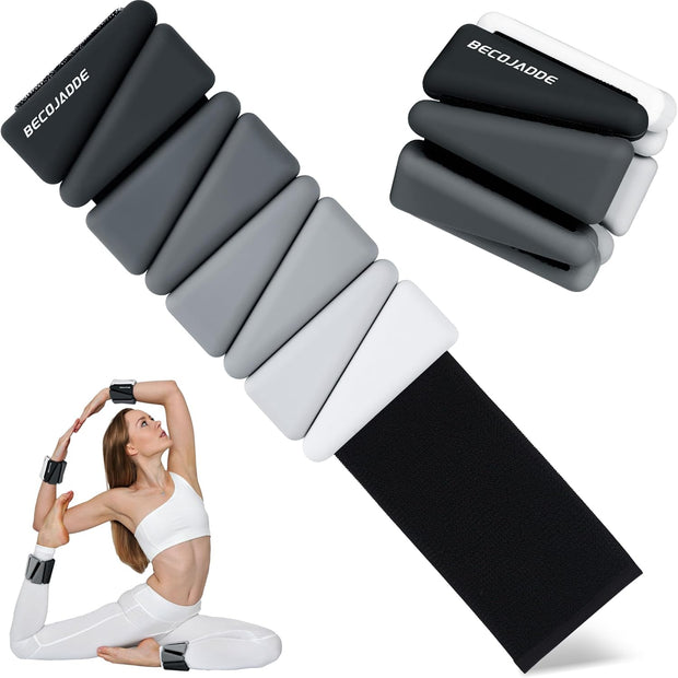 Wrist Weights for Women At Home Ankle Weights Set of 2 (1 lb /2 Lbs Each) Adjustable Weighted Wristbands Arm Leg Weights for Women Men Suitable for Walking Swimming Running Pilates Yoga Gym