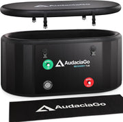 XXL Ice Bath Tub for Athletes, Compatible with Water Chillers, 216-Gallon Inflatable Cold Plunge Tub with Insulated Lid, Thermometer, Water-Absorbent Mat, Portable for Outdoor & Indoor Recovery