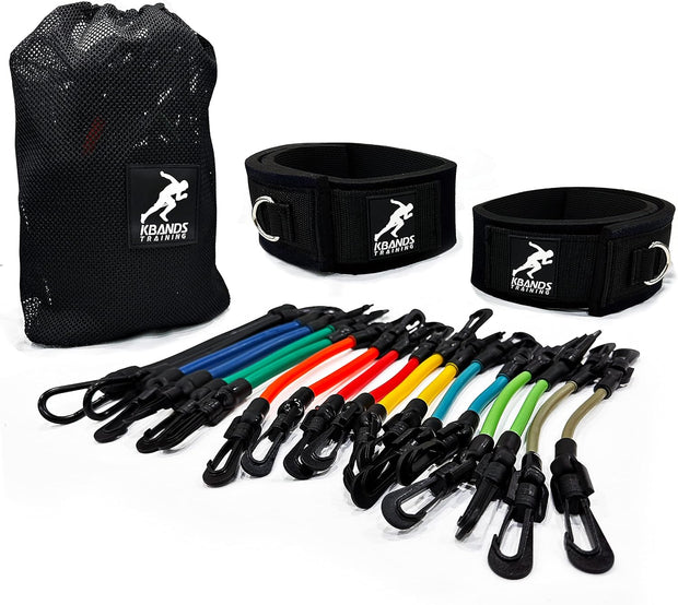 Kbands | Speed and Strength Leg Resistance Bands | Includes Speed 101 and Agility FX Digital Training Programs - Sizes for Youth, Intermediate, and Advanced Athletes