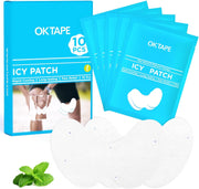 OK TAPE Cooling Patch for Knee Pain & Sprain, Soft Gel Patch with Menthol and Hydrogel Tech, Instant Relief from Discomfort, 10 Count (5.5in x 3.5in)