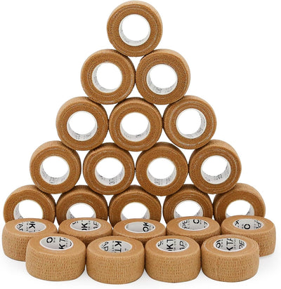 OK TAPE Self Adherent Cohesive Bandages Wrap - 12Packs, 2" x 5 Yards, Non-Woven Self Adhesive Bandage Wrap for Thumb, Finger, Wrist, Ankle, Vet Wrap Bandages Tape (Mixed Colors)