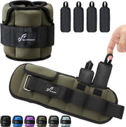 Sportneer Upgrade Adjustable Ankle and Wrist Weights for Women and Men 1-7 lbs / 1-10 lbs Set | Comfortable, Secure Fit for Walking, Running, Fitness, Physical Therapy, Home Gym