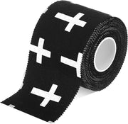 TrelaCo 1 Pcs Wrist Tape Baseball Cross Athletic 2in x 23ft Cotton Cross Wrist Tape Serrated Edges for Fingers Ankles Injury Wrap, Football Baseball Hockey Soccer (White)