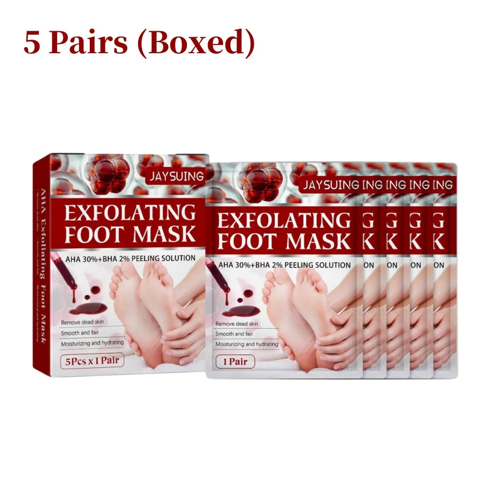 5/1Pair Feet Exfoliating Foot Masks Pedicure Socks Exfoliation Scrub for Feet Mask Pedicure Stone Foot Peeling Mask For Foot Spa