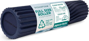 Oceanfoam Tidal Roller - Black - Muscle Massage Foam Roller for Back Pain & Stretching - Firm and Ergonomic Wide Wave Textured - Yoga, Athletics, & Wellness - Full Size, 20" x 5"