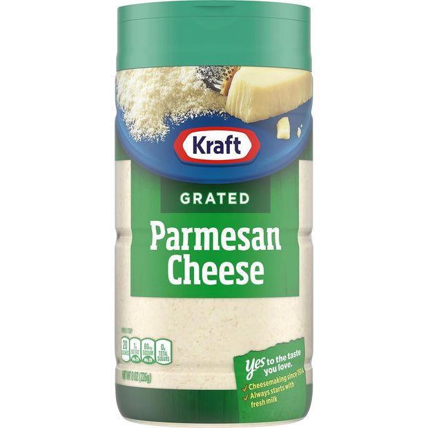 Kraft Parmesan Grated Cheese (8 oz Shaker)