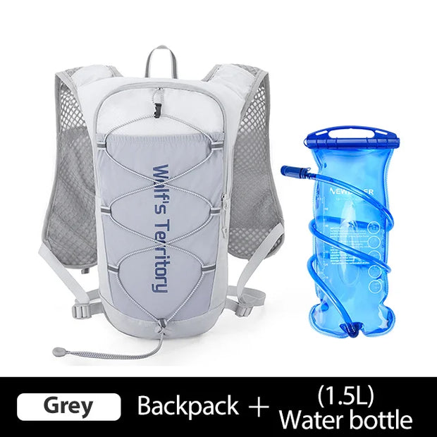 NEWBOLER Outdoor Trail Running Ultralight Backpack Running Hydration Vest Breathable Marathon Running Backpack Water Bottle