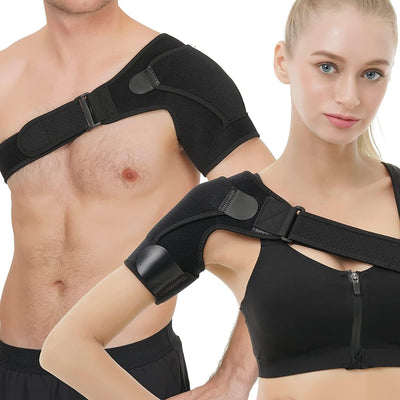 Shoulder Brace for Men and Women for Torn Rotator Cuff,Arm Sling Shoulder Immobilizer,Shoulders Compression Sleeve and Support For Pain Relief,Adjustable, Suitable for Both Left and Right Arms (1, Black)